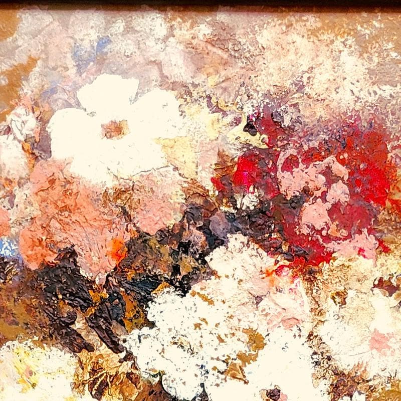 ☆ 稲垣 昌紀 ☆「白い花」　油絵　F4号 未使用！