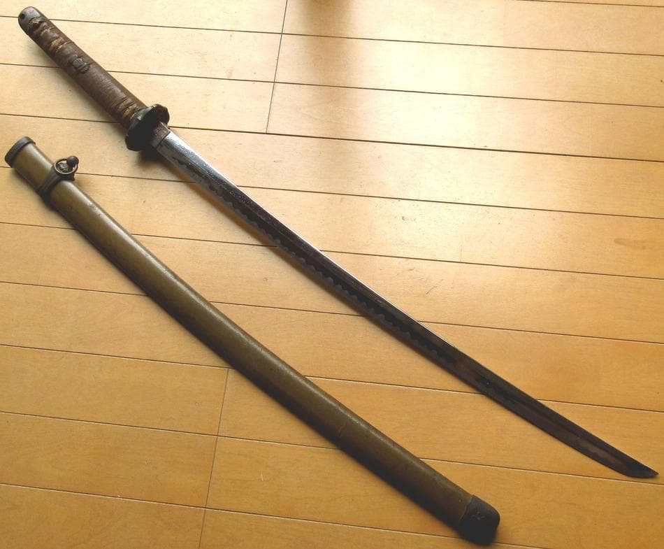 日本軍 陸軍将校用 三式 軍刀 拵え 模造刀付