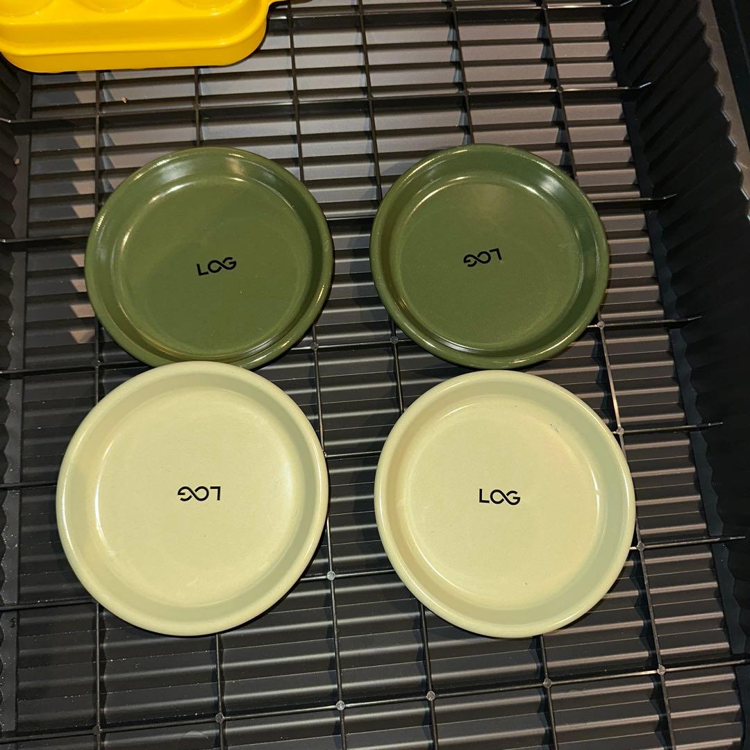 LOG platchamp ロゴ入り皿 4枚セット