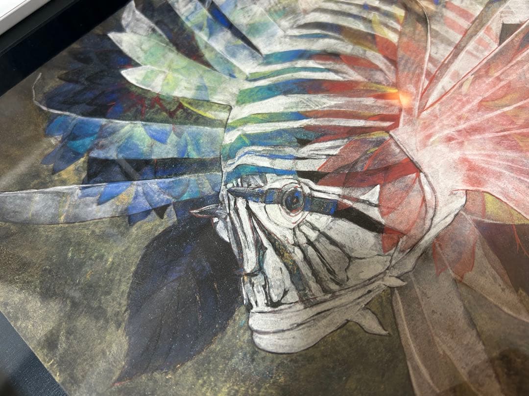 日本画　鷹濱春奈先生　華魚