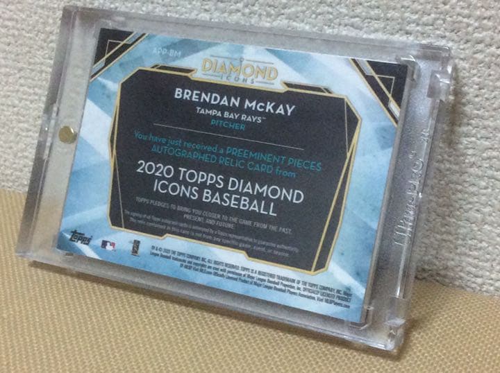 Brendan McKayルーキー直書き直筆サインカード実使用 1/1