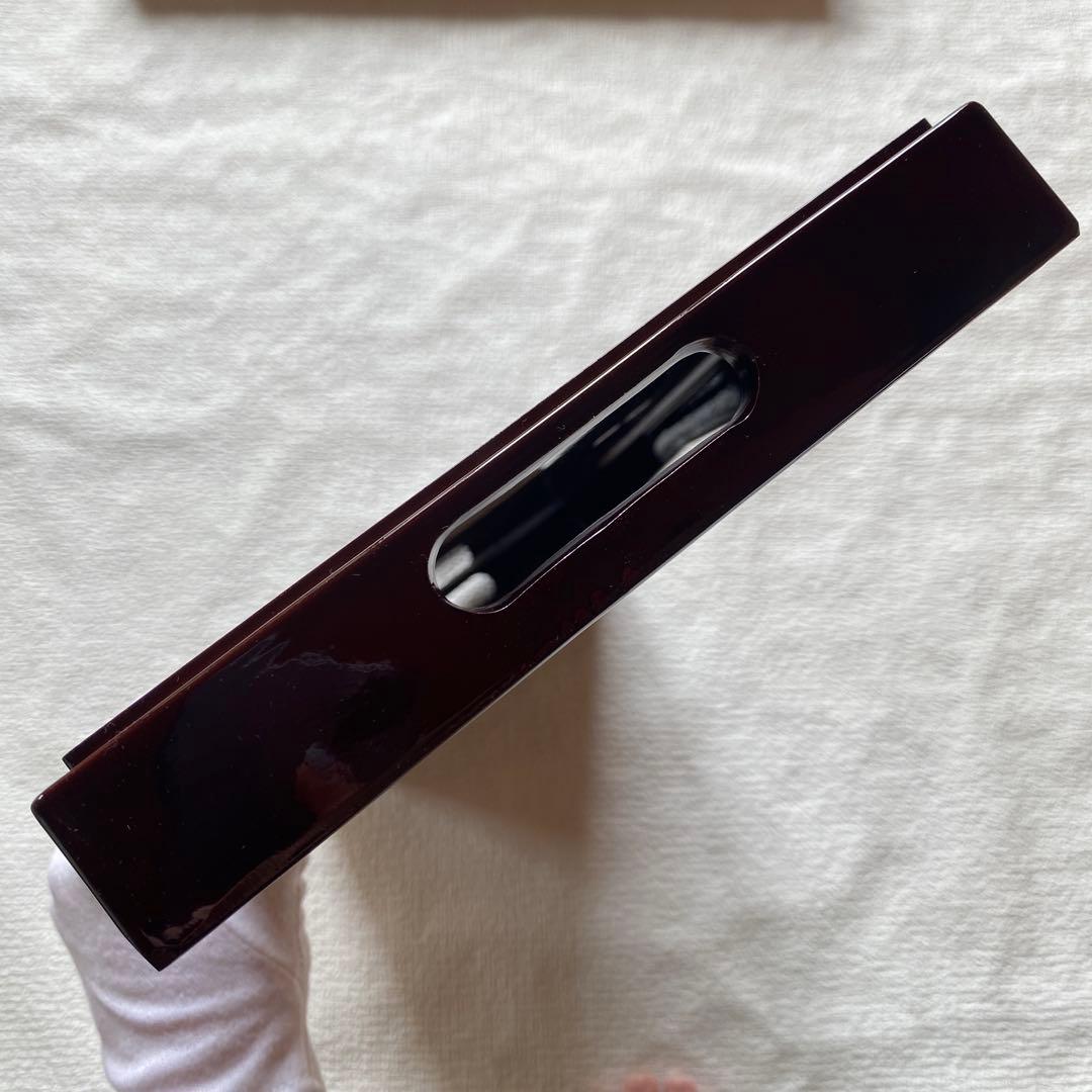 新品✨高級誠美漆器　漆塗　溜塗　長手盆　お盆御盆　コーヒートレー　角盆　本金蒔絵