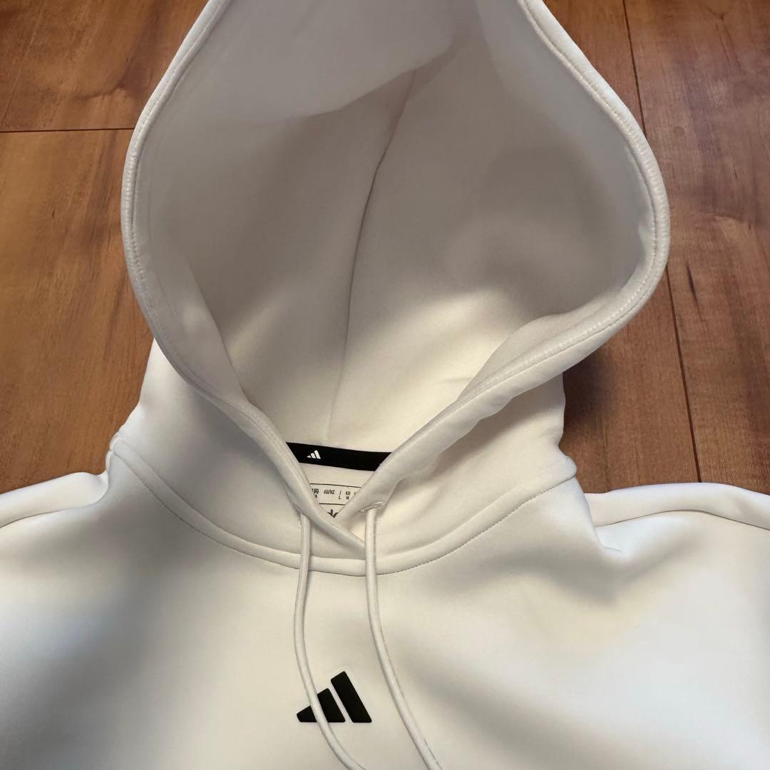 ダンボールニット　セットアップ　ビッグアディダスロゴ　春秋冬　XL 長袖 白