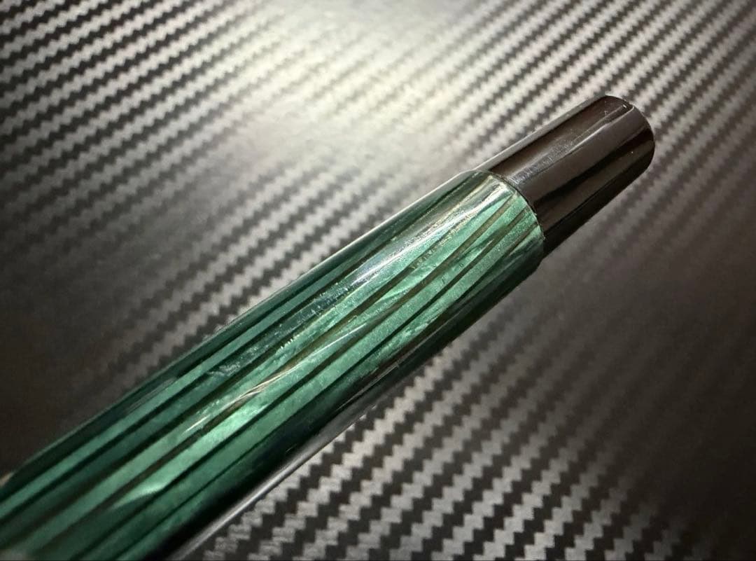 極美品 ペリカン 400 緑縞 F 細字 万年筆