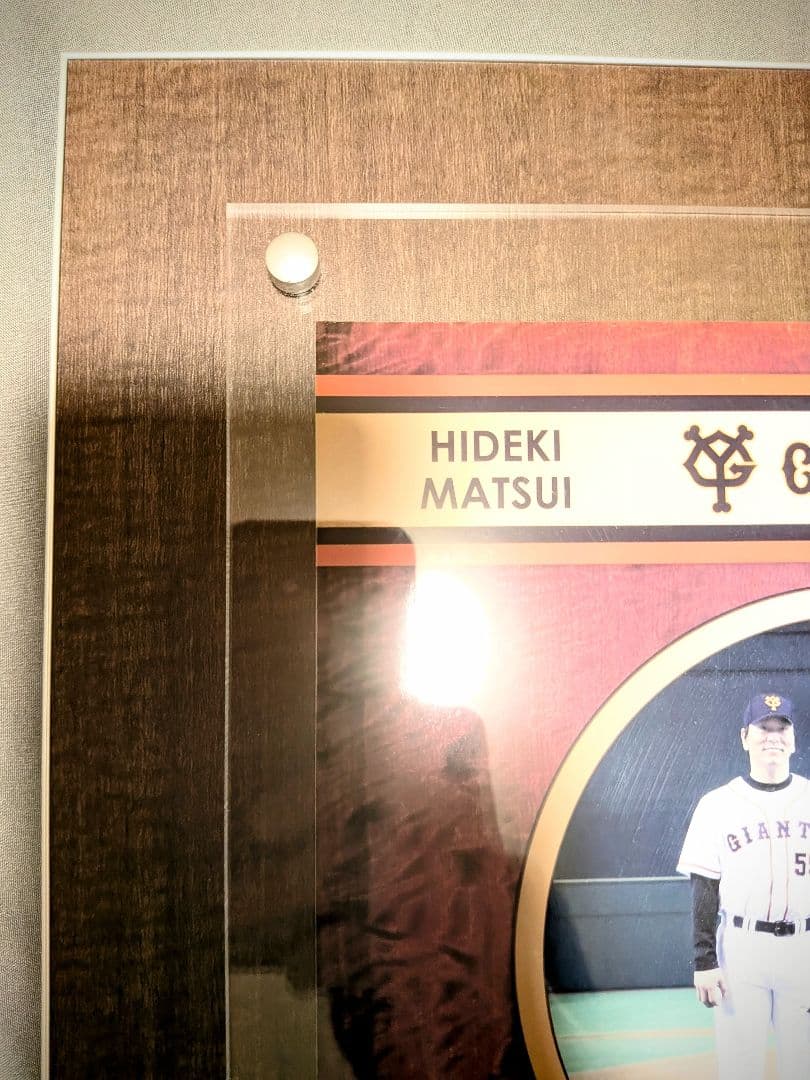 【希少】読売ジャイアンツ 松井秀喜 長嶋茂雄 記念サイン入りフォト　シリアル刻印