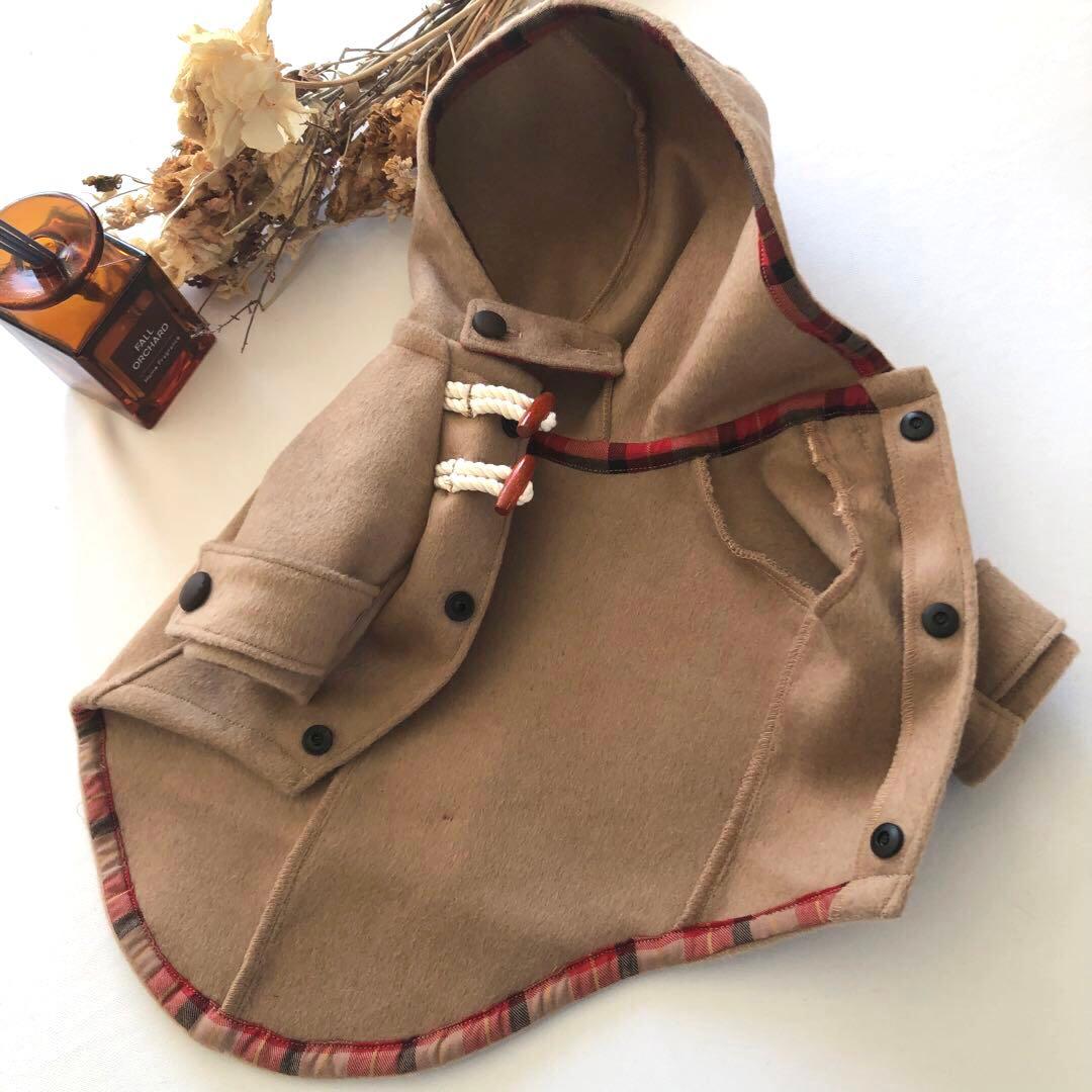 オーダーストップ　ハンドメイド　ダッフルコート　小型犬