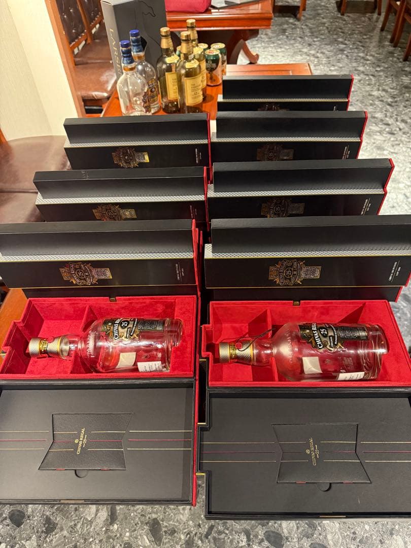 Chivas Regal 25年 700ml 空ボックス 9個セット