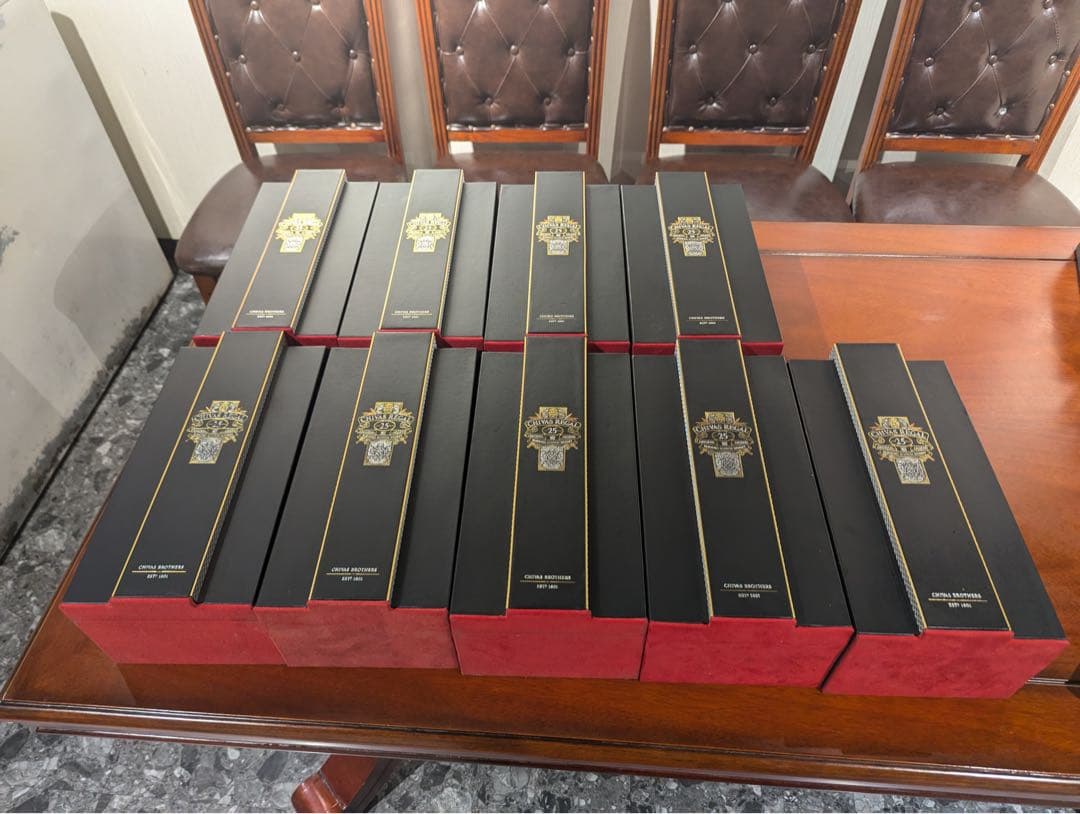 Chivas Regal 25年 700ml 空ボックス 9個セット