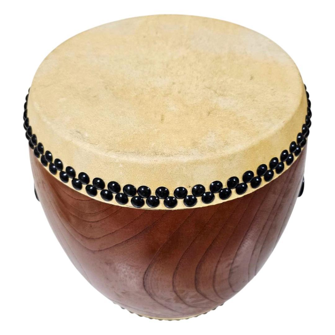 【希少】本欅 宮太鼓 1尺×1尺3寸 堀田新五郎 台バチ付 銘板 長胴太鼓