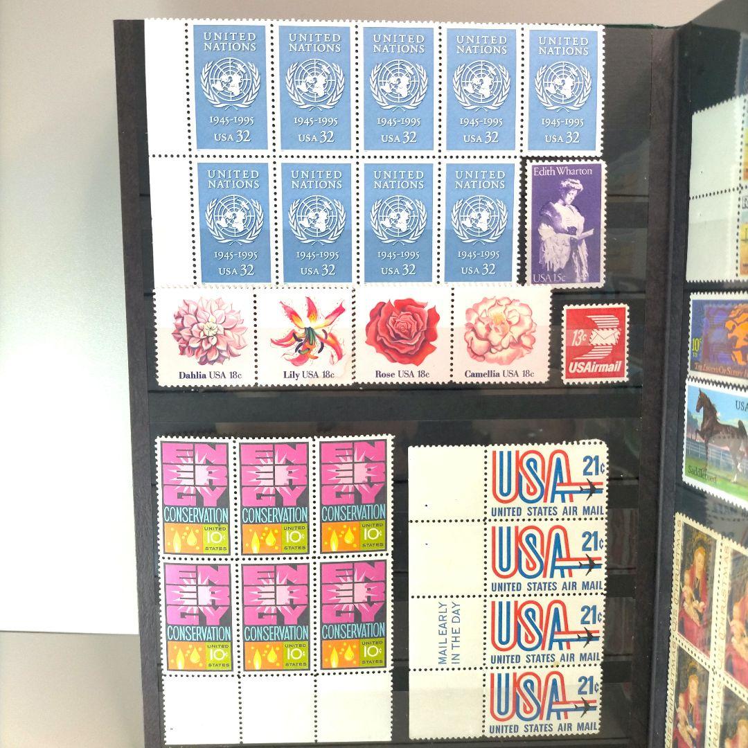 2358 外国切手 アメリカ 切手コレクション大量16ぺ一ジ分全て未使用まとめ
