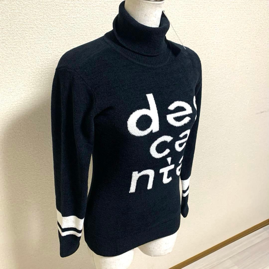 【新品未使用】DESCENTE GOLF タートルネックニット セーター S 黒