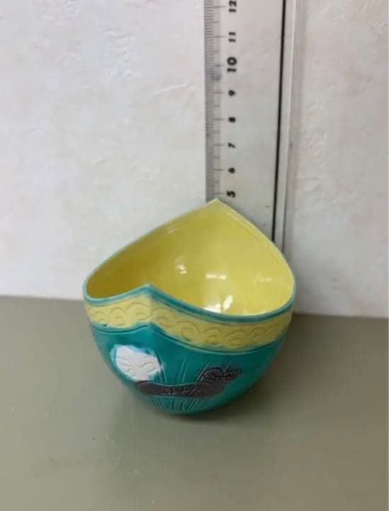 中国清康熙年製素三彩船　骨董アンティーク古美術品　唐物　江戸　青磁コレクション