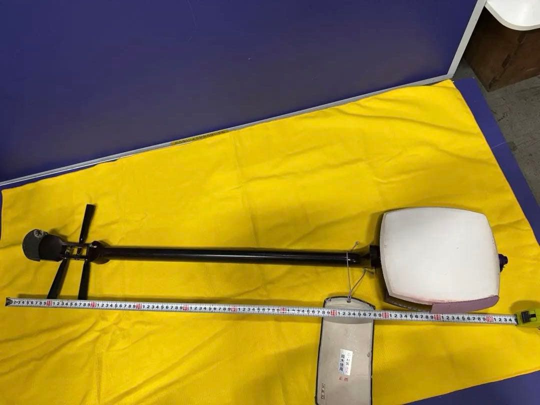 三味線　細棹　短棹　金細(K9金) 綾杉胴 k9