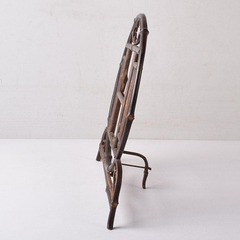 中国　古竹細工　硯屏　床飾　C　R8350