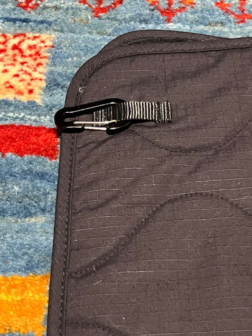 難燃　グリップスワニー キルトブランケット GSA-77 ブラック