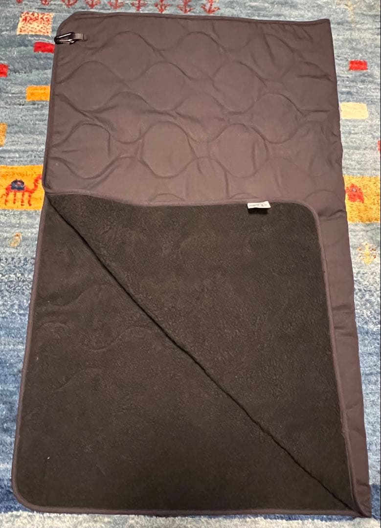 難燃　グリップスワニー キルトブランケット GSA-77 ブラック