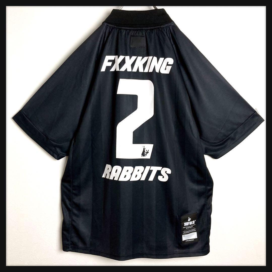 【新品タグ付き】FR2★センターロゴ ゲームシャツ サッカー 即完売L 入手困難