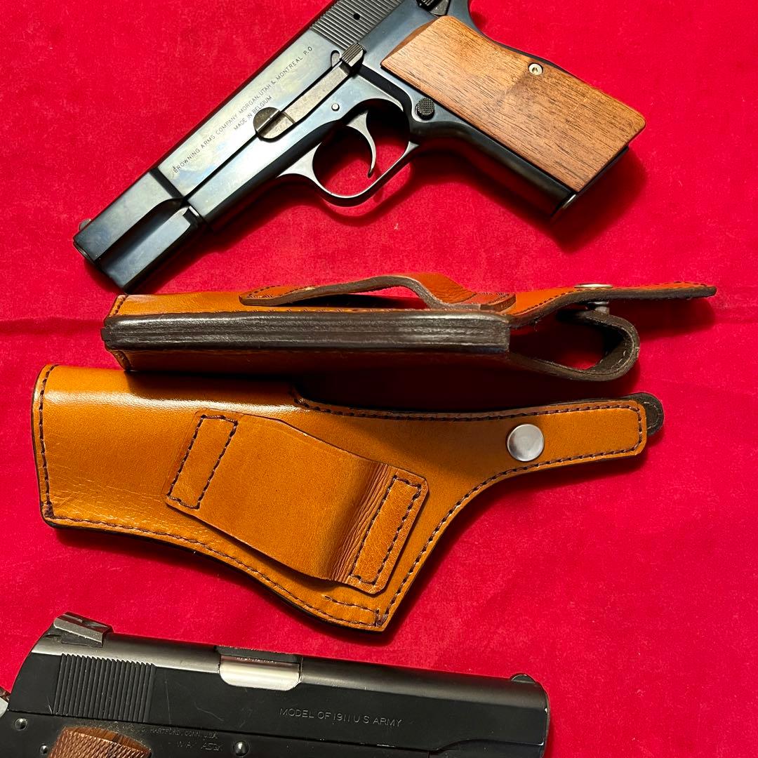 期間限定値下げ　整備済 革製ヒップホルスター オートマチック用　1個