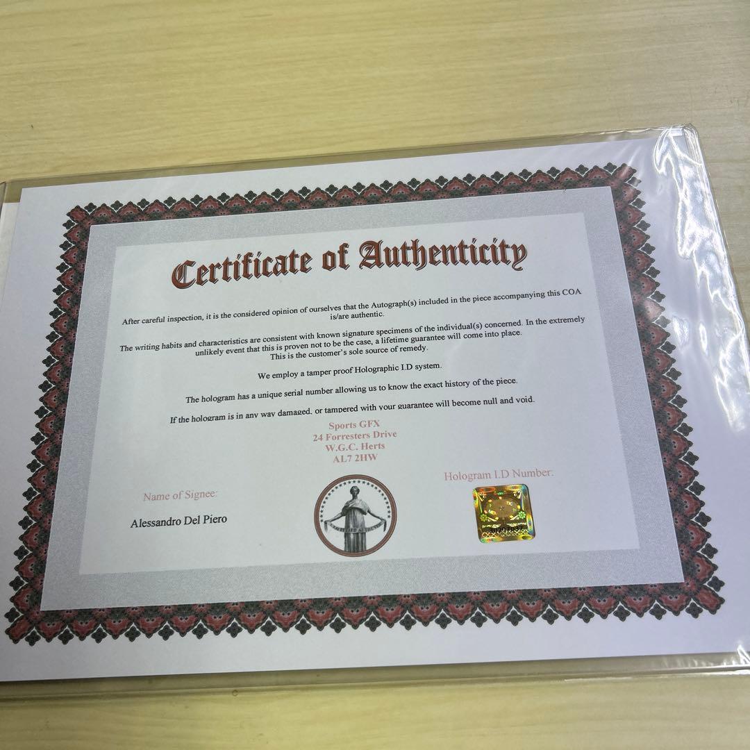 アレサンドロ　デル　ピエロ　イタリア代表　直筆サイン入りフォト