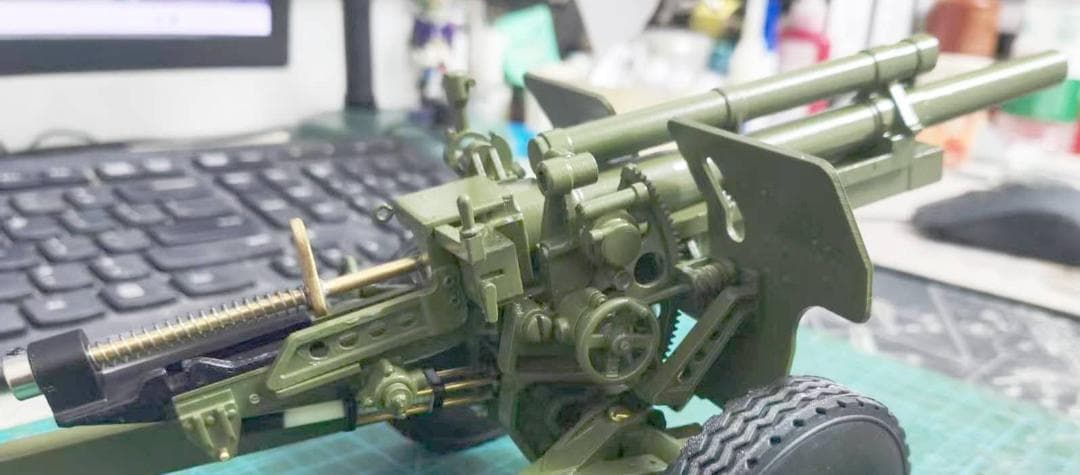 105ｍｍ榴弾砲模型　1/16スケール　手作　新品