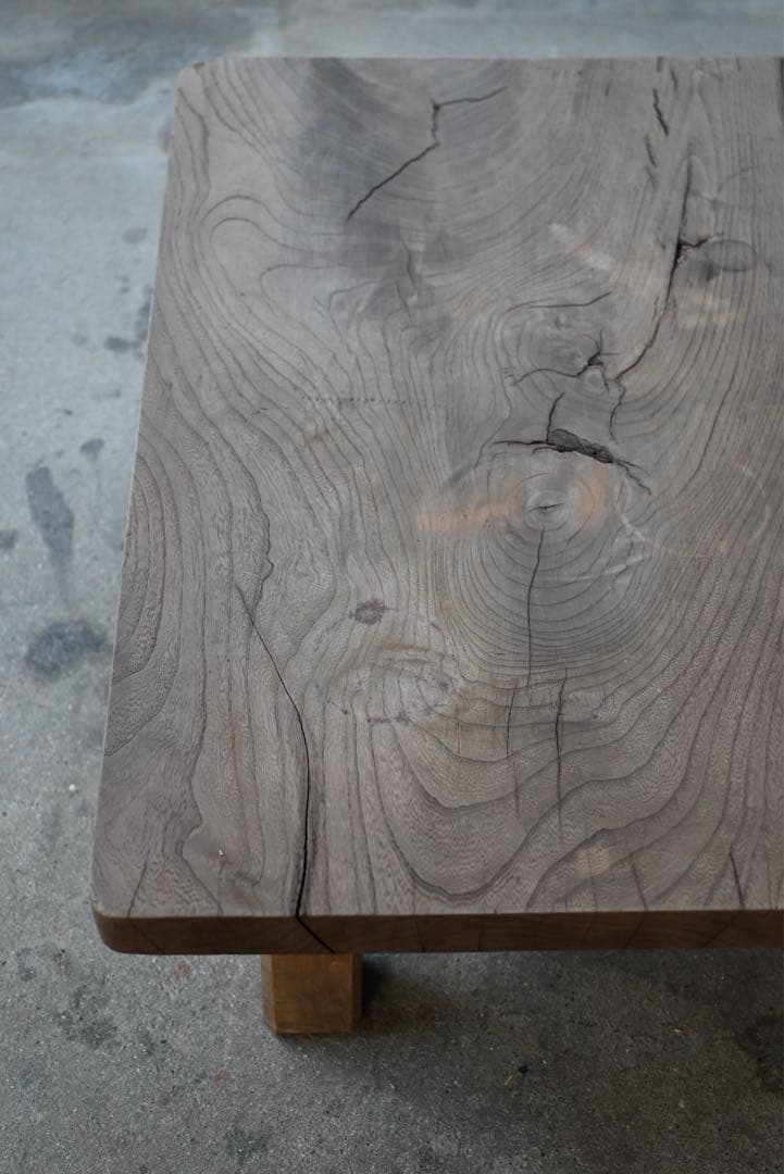 アンティーク 古家具 古道具 無垢材 座卓 ローテーブル 展示台 花台 欅