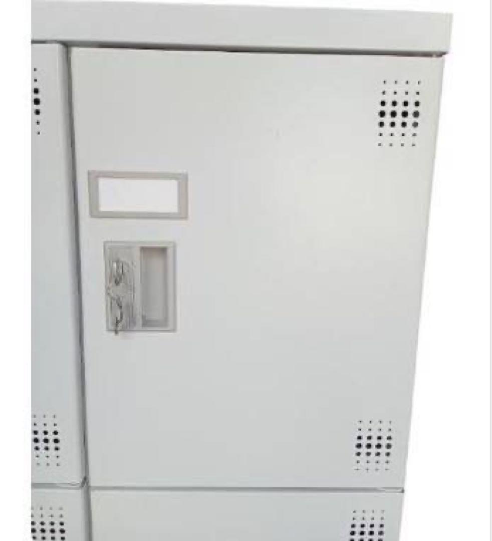 6人用ロッカー　鍵　スペアキー付き　スチール　幅90cm 高さ88.5cm