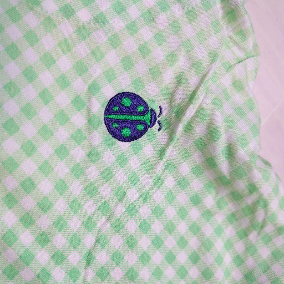 ポロゴルフラルフローレン ポニー刺繍 てんとう虫 ギンガムチェック ピマコットン