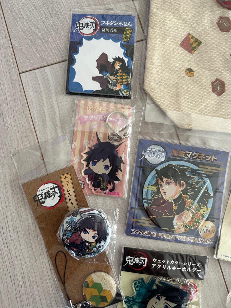 鬼滅の刃　冨岡義勇セット　Demon Slayerアニメ　鬼滅カフェ限定バッグ
