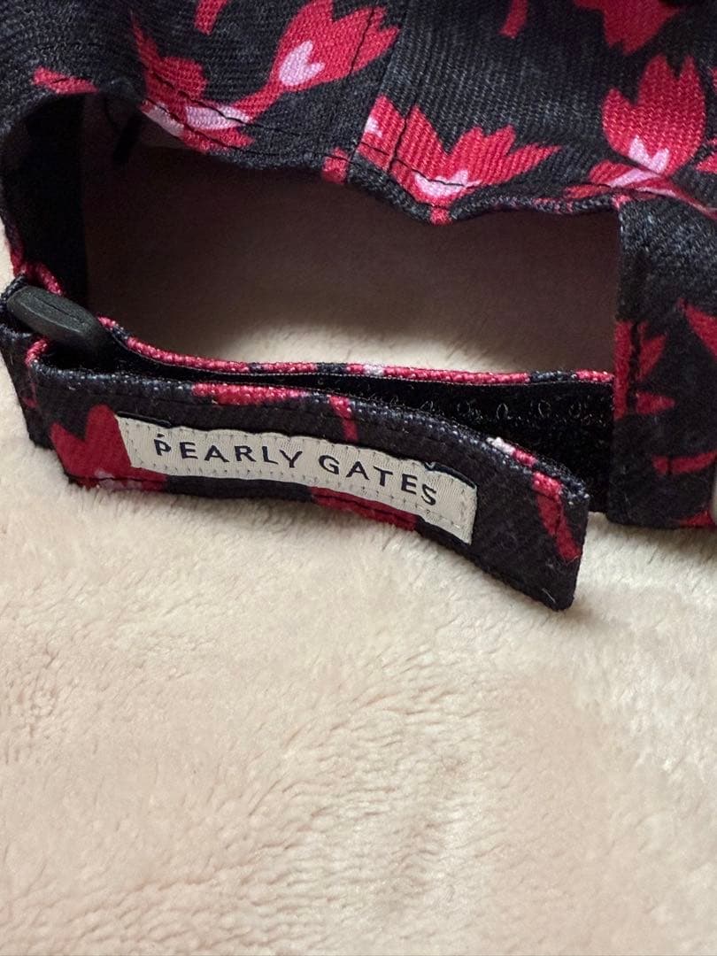 Pearly Gates 花柄　桜　ナイロンジャケット&キャップ　サイズ6
