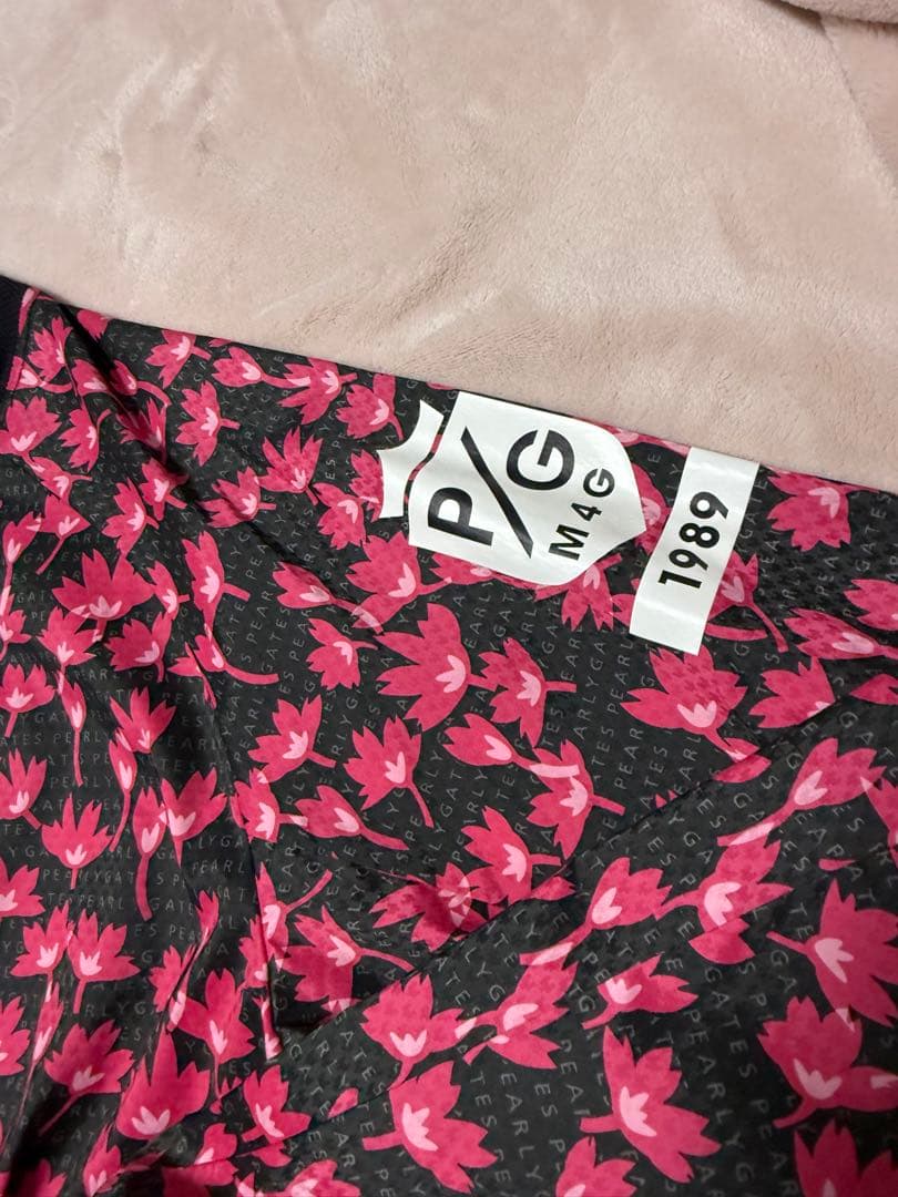 Pearly Gates 花柄　桜　ナイロンジャケット&キャップ　サイズ6