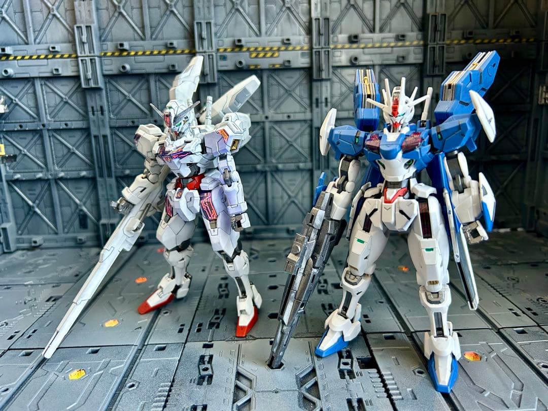 塗装済完成品 HG ガンダムキャリバーン & エアリアル改修型　姉妹ゲンカセット