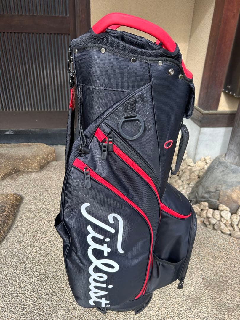 Titleist ゴルフバッグ ブラック/レッド　14分割