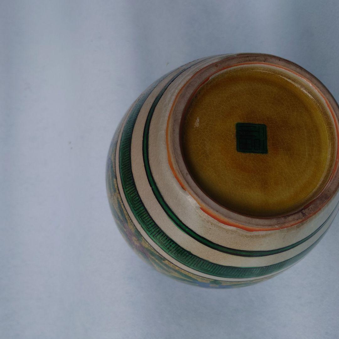 九谷　壺　角福　花瓶　花生　華道　骨董　古美術　幕末　明治