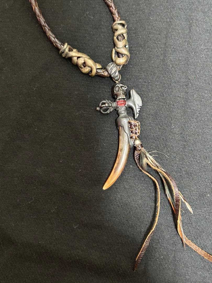 ☆初期☆本物 廃盤モデル 長渕 剛さん 14th スカル チョーカー ネックレス