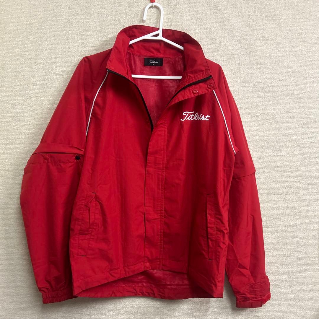 Titleist 2WAYレインウェア Lサイズ 赤　美品