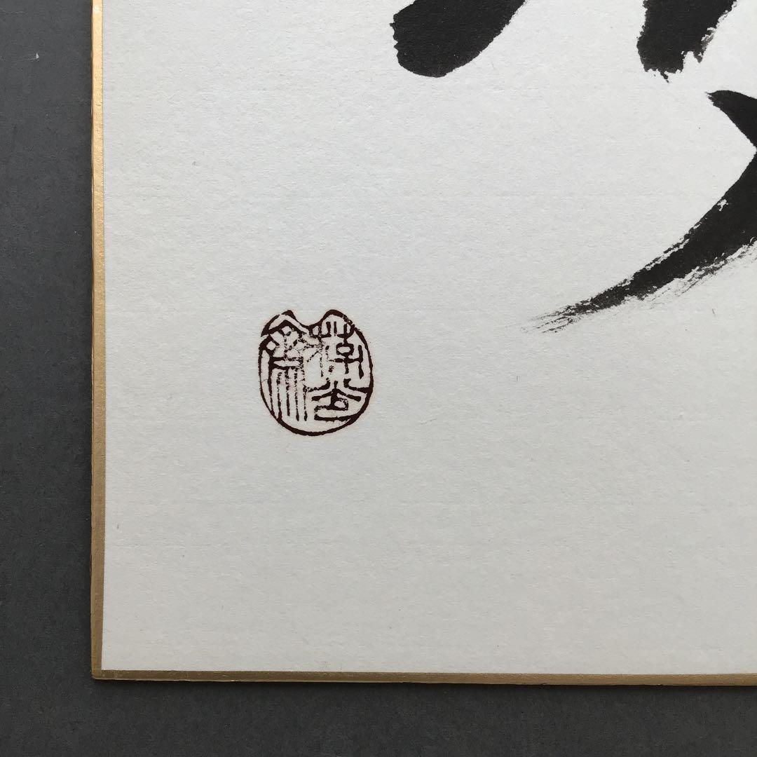 色紙　「夢」　松尾流　松尾宗倫(号:葆光斎)直筆　畳紙　配送用袋　S1033SS