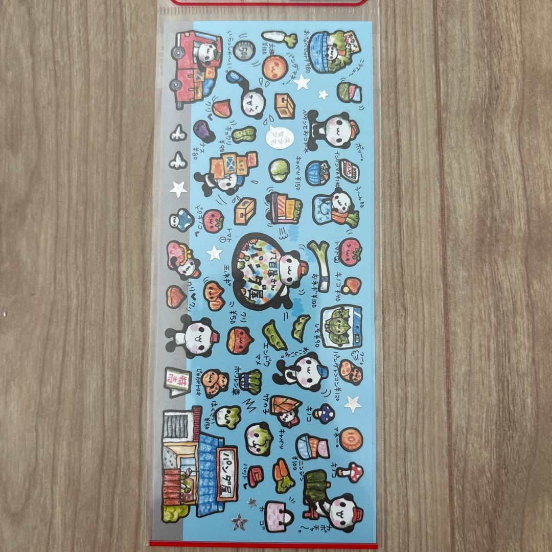 平成レトロ　パンダ　シール　5枚セット