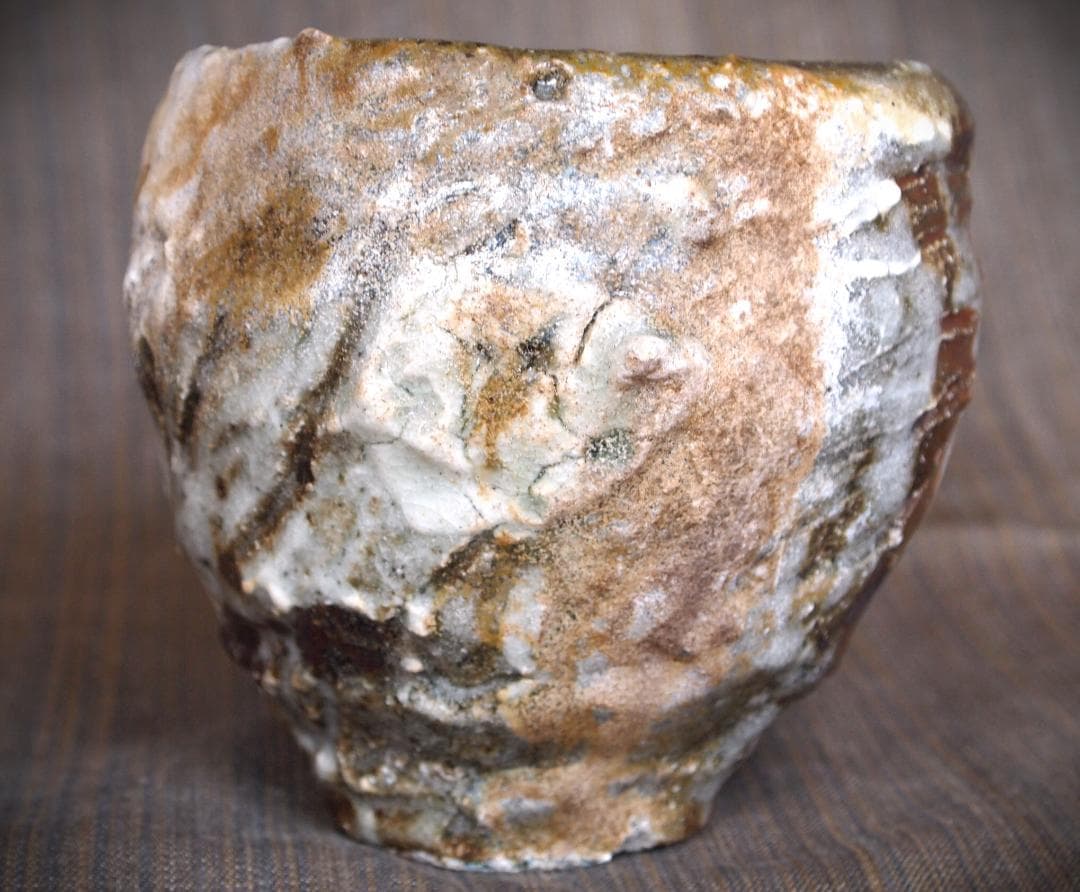 希少作★加藤委★川小牧引っ掻き茶碗★共箱