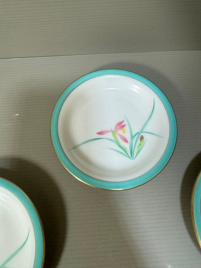 2242 香蘭社　金彩　小皿　5客　未使用