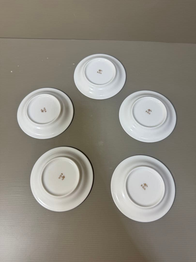 2242 香蘭社　金彩　小皿　5客　未使用