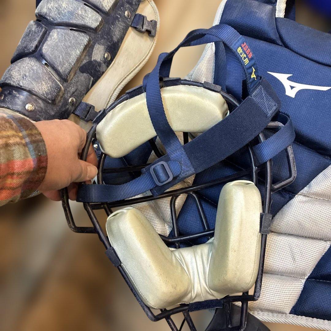 か*な様 ミズノ JSBB 少年軟式用キャッチャー防具セット ネイビー　ゼット