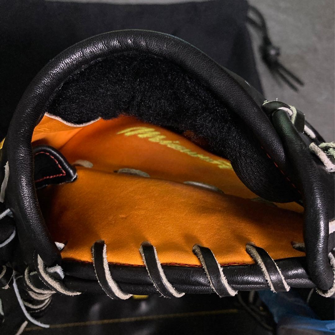 ミズノプロ キップ革 一般 大人用 硬式 左 投手 野球 グローブ グラブ 良品