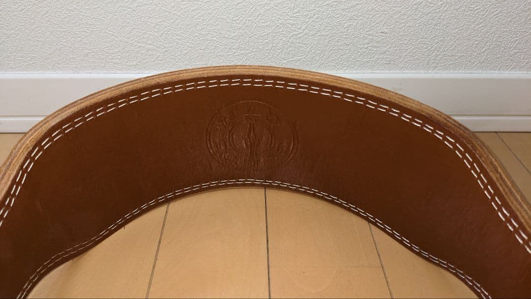 GOLD'S GYM レザー パワーベルト ブラウン Mサイズ