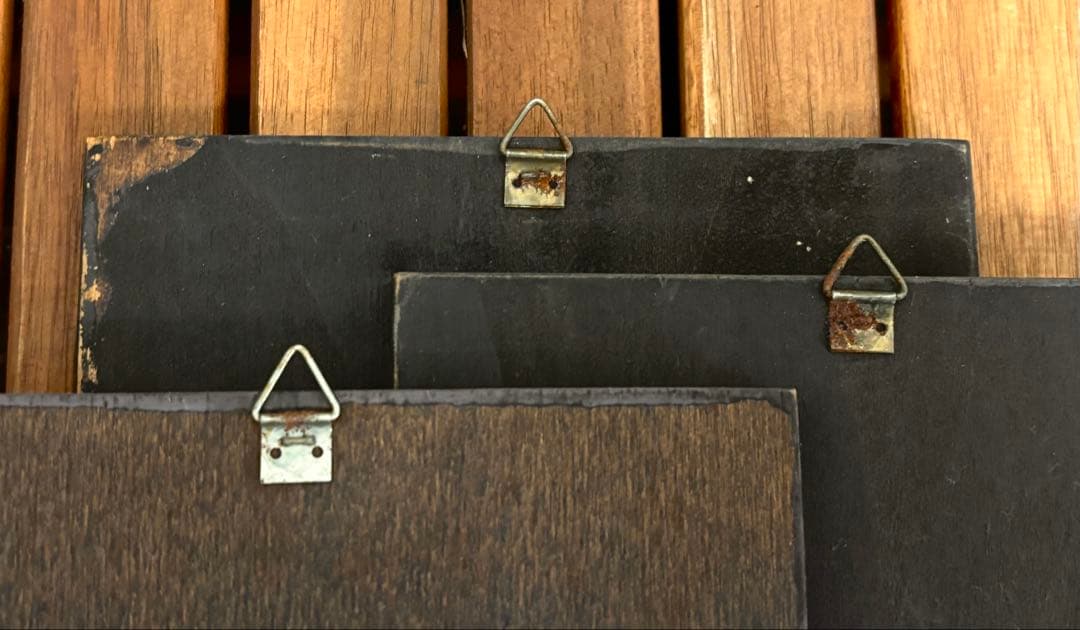 【30cm】 3枚セット ヴィンテージ イコン画 イタリア 木製画 宗教画 板画