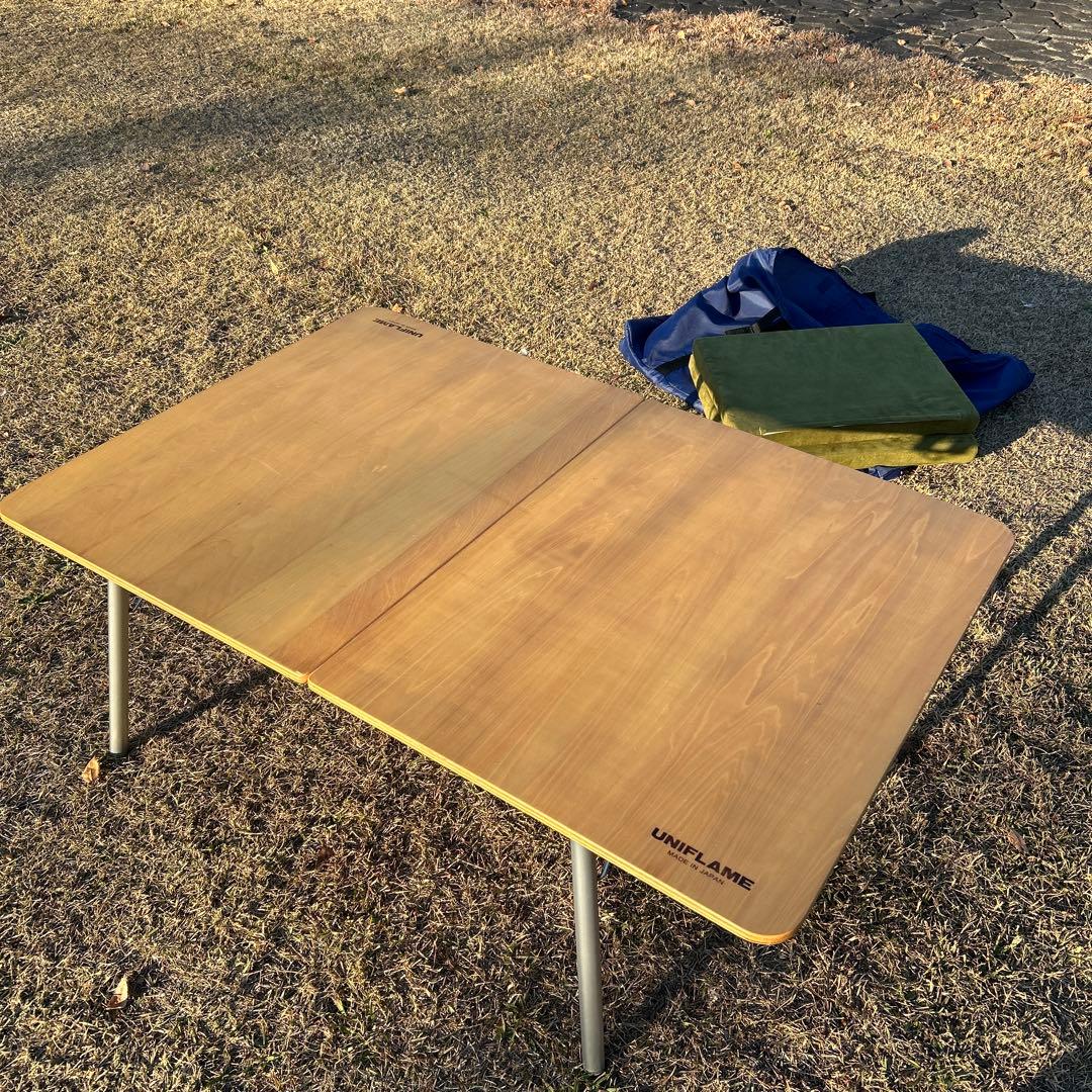UNIFLAME アウトドアテーブル 木製折りたたみ（廃盤UFテーブル1100）
