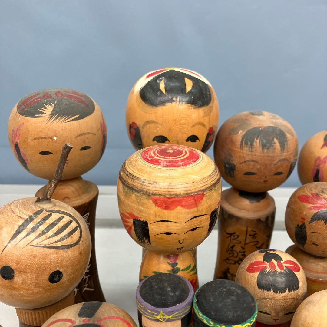 D-3 こけし まとめ売り 創作こけし 民芸品 郷土玩具 木彫り人形 昭和レトロ