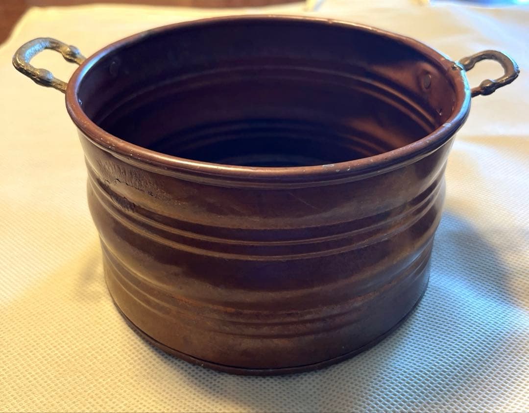 アンティーク小物入れ鉢カバー 銅製大小2点セット