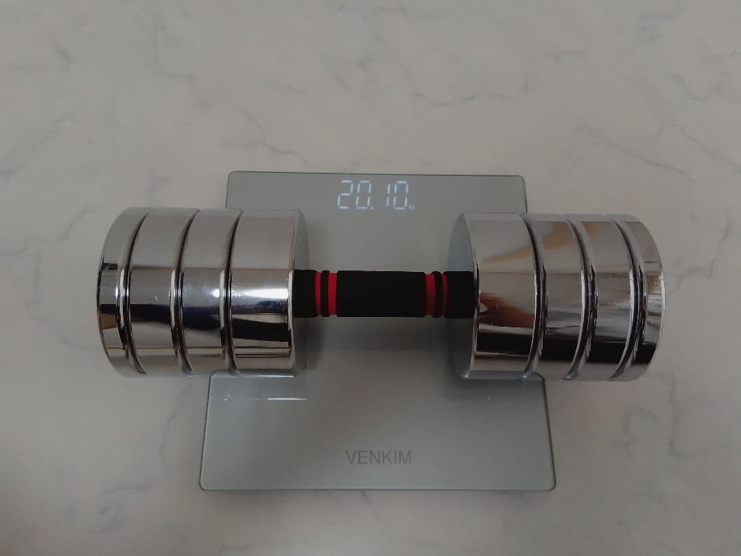 ノースディア 可変式ダンベル 約20kg セット クロームダンベル ②