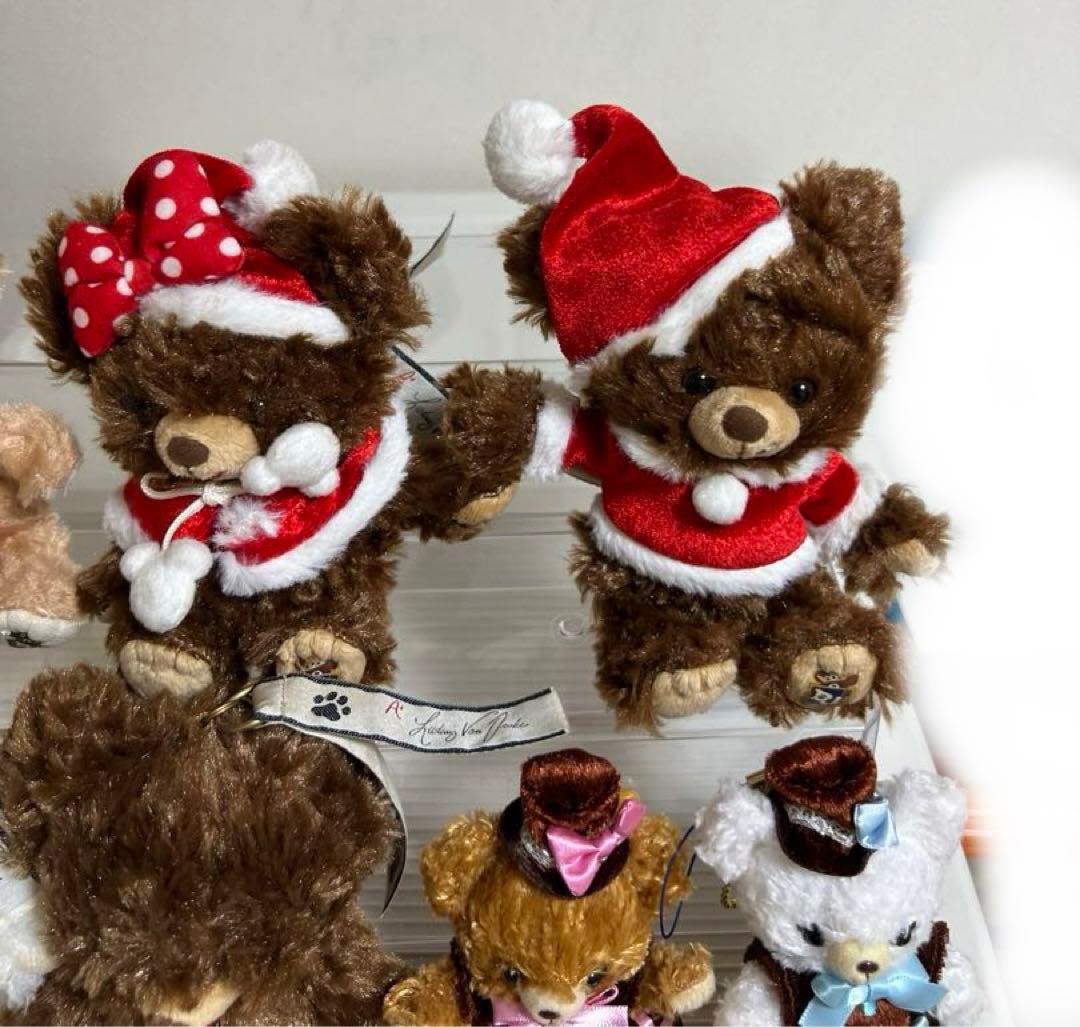 ユニベアシティーのぬいぐるみストラップ、クリスマス