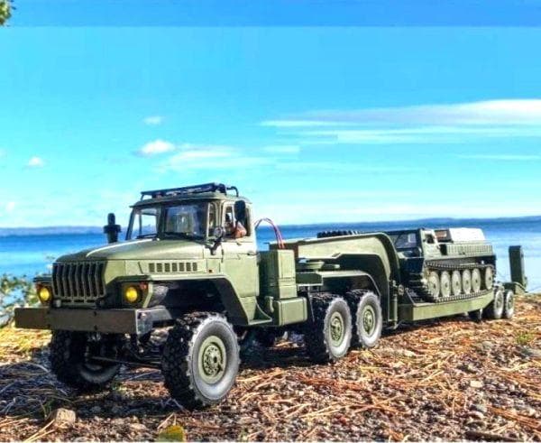 WPL B36-3 ミリタリートレーラー ・クローラー輸送トラックセット